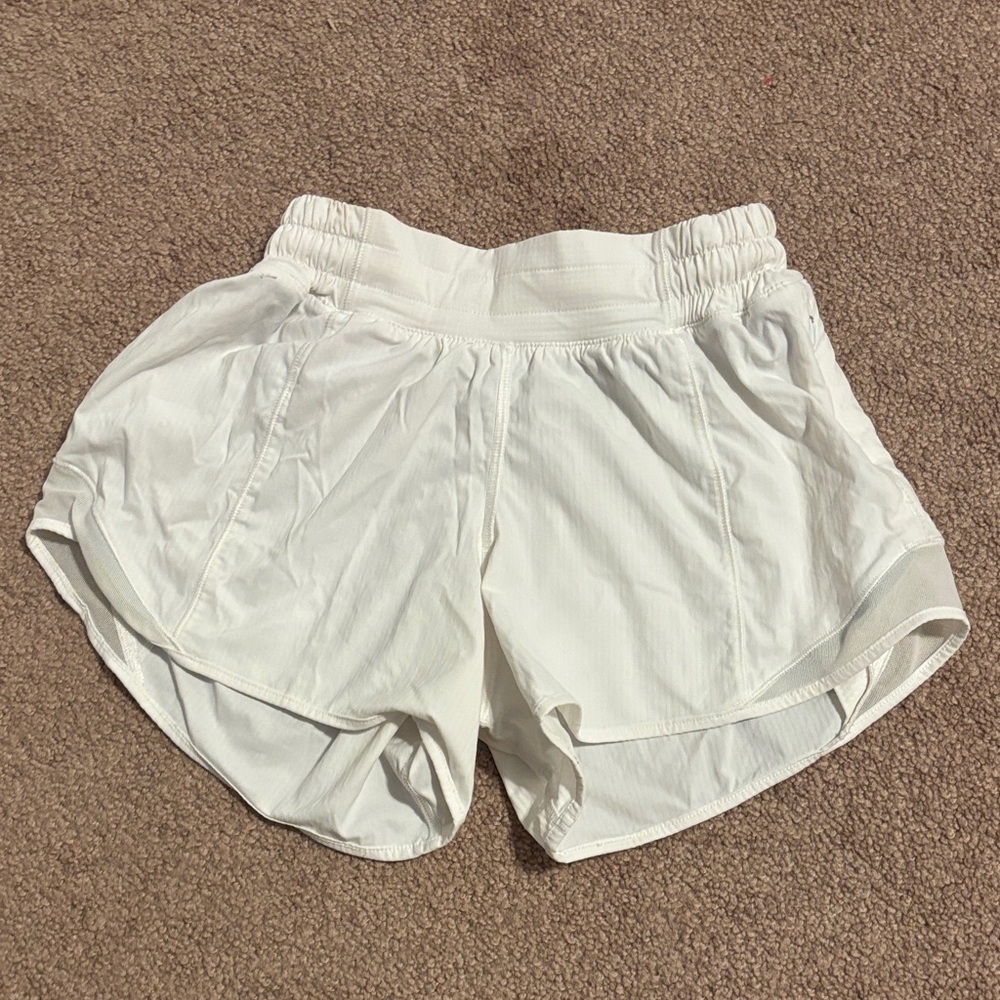 Lululemon Athletica White Athletic Shorts